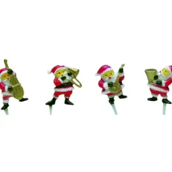 Décor Pères Noël musiciens 4 modèles assortis x48