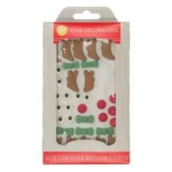 Décoration Gâteau Noël Rennes en Glace Royale Wilton (x12)