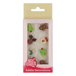 Décorations en Chocolat Blanc Noël (x8) Funcakes