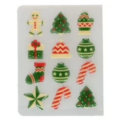 Décors Chocolat Blanc Figures de Noël (x12) Funcakes