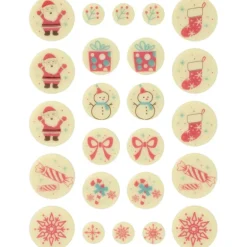 Décors Chocolat Blanc Noël 24 pièces Chocolatree Valrhona