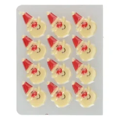 Décors Chocolat Blanc Père Noël (x12) Funcakes