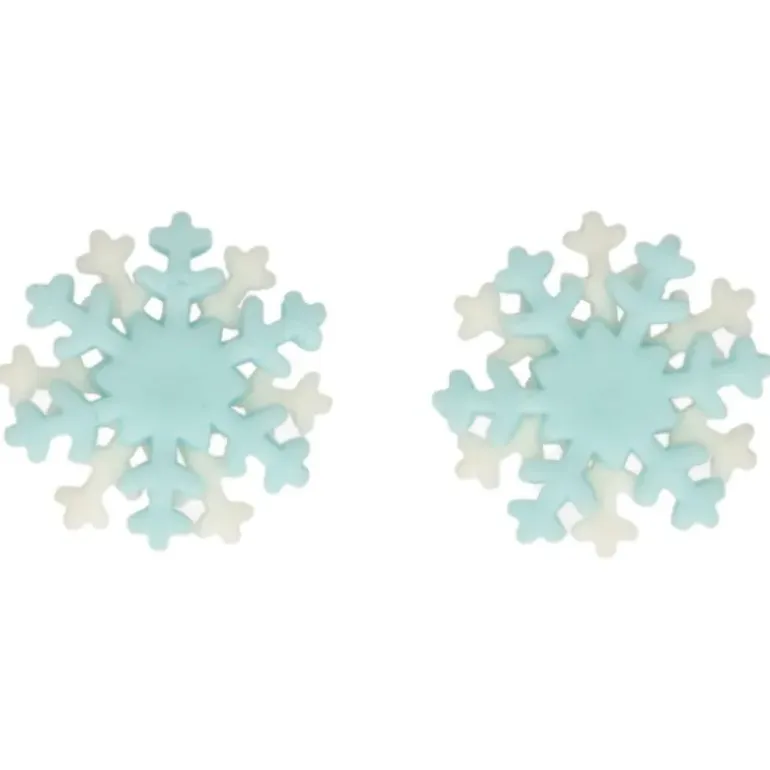 Décors en Pâte à Sucre Flocons de Neige (x12) Funcakes