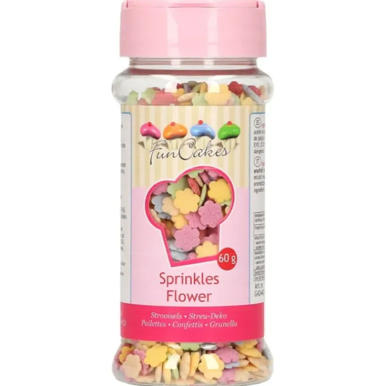 Décors en sucre Fleurs Multicolores 60g Funcakes