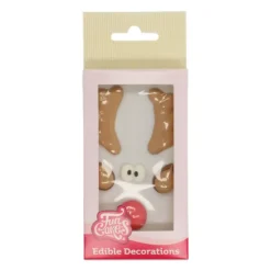 Décors en Sucre Renne Rudolph au Nez Rouge Noël Funcakes