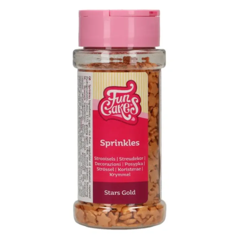Décors en Sucre Étoiles Or 60 g Funcakes