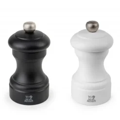 Duo Moulin à Poivre et à Sel Bistro 10 cm Noir et Blanc Peugeot