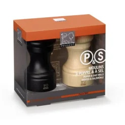 Duo Moulin à Poivre et à Sel Bistro 10 cm Chocolat et Naturel Peugeot