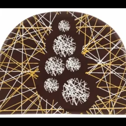 Embout de Bûche Fibre 8,4 x 6,5 cm Décor en Chocolat (x42) Florensuc