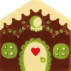 Embout de Bûche Maison Matriochka 8,5 cm Décor en Chocolat (x42) Florensuc
