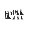 Emporte Pièce Silhouettes Mariés H.12.5 cm (x7)