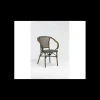 Fauteuil Imitation Rotin Moka et Bois Lyrose