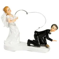 Figurine Mariage A la Pêche 2 Modèles 14 cm