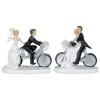 Figurine Mariage Couple à Vélo 13 cm (x2)