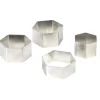 FIN DE SERIE Nonnette Hexagonale Inox Ø 8 cm H3,5 cm