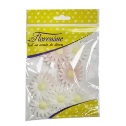 Fleur Azyme Bio Marguerite Rose et Blanche 4,5 cm x10 Florensuc