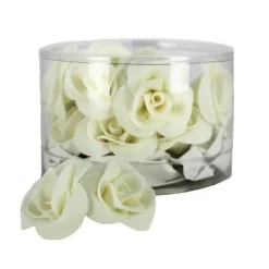 Fleur en sucre Roses Blanches Ø 3,5 cm (x15) Mallard Ferrière