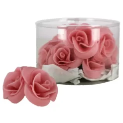 Fleur en sucre Roses couleur rose Ø 3,5 cm (x15) Mallard Ferrière