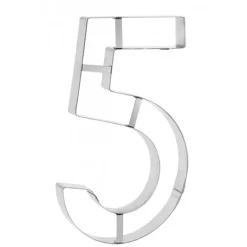 Grand Emporte Pièce Inox Chiffre 5 32x18 cm