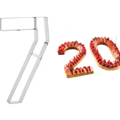 Grand Emporte Pièce Inox Chiffre 7 32 x 19 cm