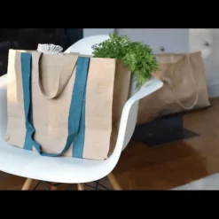 Grand Sac Cabas en fibre de jute Pebbly