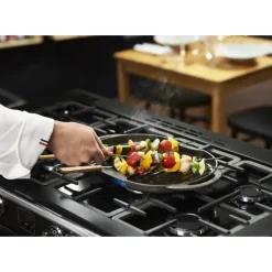 Gril en Fonte ovale 44 x 20 cm Noir Mat Chasseur