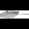 Grill Carré Castel'Pro 30 cm Poignée Fixe Inox Cristel