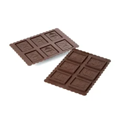 Kit Biscuit Chocolat Rectangulaire Noël 4,7 x 5,7 cm (x6) Silikomart