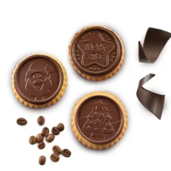 Kit Biscuit Chocolat Rond Noël Ø 5,7 cm (x6) Silikomart