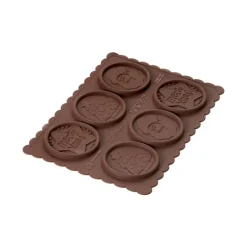 Kit Biscuit Chocolat Rond Noël Ø 5,7 cm (x6) Silikomart