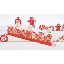 Kit Déco Bûche de Noël Rouge Scrapcooking