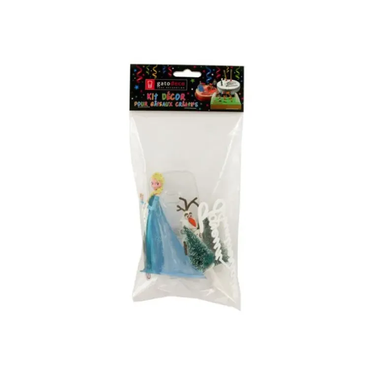 Kit Décor Gâteau La Reine des Neiges Elsa et Olaf (5 pièces)