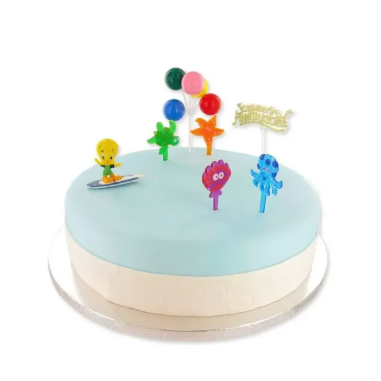 Kit Décor Gâteau Titi Surfeur (7 pièces)