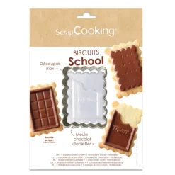 Kit Emporte-Pièce et Moule à Chocolat Biscuit School Scrapcooking