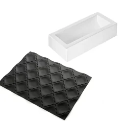 Kit Moule à Bûche et Tapis Décor Matelassé SilikoMart Professional