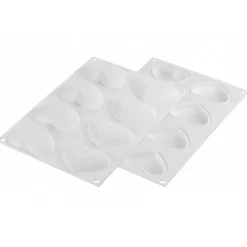 Kit Moule Silicone 8 Tartelettes Cœur 8 x 7 cm Silikomart Professional
