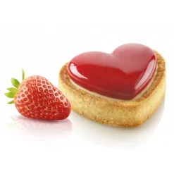 Kit Moule Silicone 8 Tartelettes Cœur 8 x 7 cm Silikomart Professional