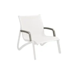 Lot 2 Accoudoirs pour Fauteuil Conversationnel Gris Platinium Sunset Grosfillex