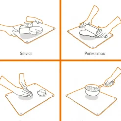 Lot 2 Protections Plaque de Cuisson en Verre Noir Pebbly