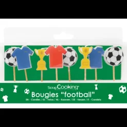 Lot de 8 Bougies Football Scrapcooking