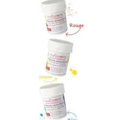 Lot de 3 Colorants Alimentaires en Poudre Rouge / Jaune / Bleu Scrapcooking