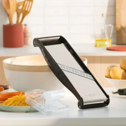 Mandoline Inox Compact-PRO Basalte 2 peignes Effileurs Bron Coucke