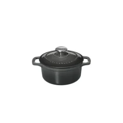 Mini Cocotte en Fonte Ronde 10 cm Caviar Chasseur