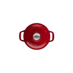 Mini Cocotte en Fonte Ronde 10 cm Rouge Chasseur