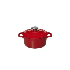 Mini Cocotte en Fonte Ronde 10 cm Rouge Chasseur
