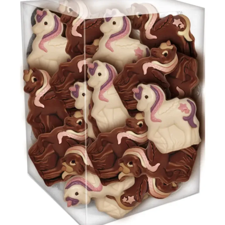 Mini Licornes Décorées Chocolat Lait et Blanc 17g x30