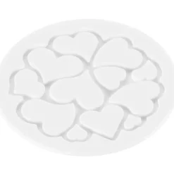 Mini Moule Silicone Coeur ⌀ 6 x H 0,2 cm (x6) Silikomart