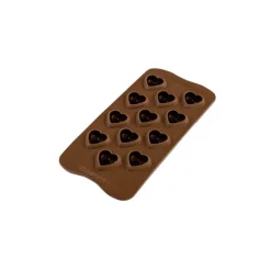 Moule à Chocolat 12 Cœurs Bombés Easy Choc - Silicone Spécial Chocolat