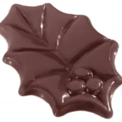 Moule à Chocolat Grandes Feuilles de Houx (x12) Chocolate World