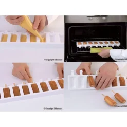 Moule à glace silicone 16 mini Chic avec bâtonnets SilikoMart